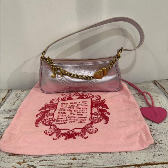 Juicy Couture Handbags - Vintage Juicy Couture Pink Metallic Handbag